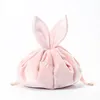 Sac cosmétique paresseux velours lapin sacs de maquillage cordon pochette de lavage femmes chaîne lapin sacs à main maquillage organisateur sacs de rangement