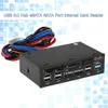 MULTIFUNTION 5.25 "Media Dashboard Card Reader USB 3.0 HUB ESATA SATA Frontpanel för Optical Drives Bay SD MS CF TF M2 MMC MS CARDS Läsare