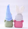 Nieuwe Pasen-decoratie Roze oren Gnome Faceless Bunny Pluche Doll Ornamenten voor Kinderen Vrouwen Mannen Woondecoratie HH21-68