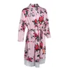 2020 herbst frauen Spitze Schlaf Robe Nachthemd Yukata Dame Rayon Mini Schwangerschaft Nachthemd Kimono Nachtwäsche Bademantel Pijama Mujer