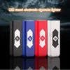 Cigarette Lighters USB Rechargeable Battery Electronic Cigarettes Lighter Windproof Electronic Cigarette Lighters CCA11665 600pcs