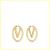 2022 Hoop oorbellen Designer Gold Earring voor dames Jeemlery luxe grote stud oorring met doosletters l Heren Fashion Hoops voor bruid -accessoires