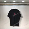 22Ss män Kvinnor Designers T-shirts Tee Big Letter Print Short Sleeve Man Crew Neck Paris Fashion Streetwear Vit svart röd m-2xl