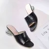 conical characteristic crystal heel sandals fashion transparent heel stone pattern material square head middle heel sandals