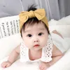 Baby Girls Bow повязка повязки дети мягкий нейлон эластичный широкий бабочки для волос для волос дети для волос аксессуары для волос ленты младенческие головные уборы 20 цветов KHA307