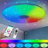 Plafoniere intelligenti CEIL LED LIGHT Musica per ambienti Bluetooth APP Lampada da camera da letto 33 cm RGB Telecomando colorato LUCE INTERNA moderna