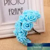 2.5 cm 12 pièces PE Mini artificielle Rose fleur mousse Bouquet de fleurs pour bricolage mariage boîte à bonbons dessin animé poupée cheveux accessoires matériel