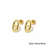 Stud Style Oval Shape Pig Nose Earring Rose Gold And Silver Color Small Earrings For Men Women1