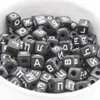 Chongai 100pcs aleatória letras russas mistas aleatórias cubo acrílico de acrílico de contas de espaçador solto para joias de bricolage para crianças, fabricação de jóias de diy 10mm y200730