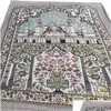 Todo 70x110cm Fino Islâmico Muçulmano Oração Mat Salat Musallah Oração Tapete Tapis Tapete Tapete Banheiro Isl JllnET8138723