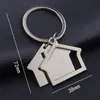 Keychain de chaveiro criativo Pingente Metal Keyrings House Design Car Chave de Chain de Chain Titular Real Estate Gifts