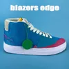 2021 Nowe Blazers Edge Mens Casual Shoes Hack Pack Blue Fuschia Aqua Obsydian Mgła Biała Moda Mężczyźni Kobiety Sneakers US 5.5-11