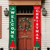 Santa Claus Snowman Banner Juldekor för hem Merry Door Xmas Ornament Happy Year Navidad Y201020
