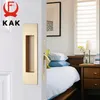 KAK 2PCS Hidden Door Handles Zinc Alloy Recessed Pull Sliding Door Handles Bedroom Door Cabinet Handle Furniture Handle Hardware T200703