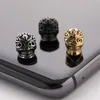 12.5 * 8.5mm Homens artesanais e Womens DIY Pulseira de Jóias Charms Prata / Ouro / Black Aço Inoxidável Crânio Charm Charme
