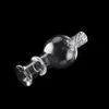 Afgeschuinde rand Clear Bottom Smoke Quartz Banger Nagels met draaiende koolhydraten mannelijke vrouwelijke gewrichten passen voor glazen waterbongs