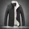 Men's Jackets Winter Fashion Men Jacket Slim Fit Stand Collar Casual Thick Velvet Korean Style Cashmere Warm Coats Outwear