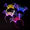 Bandeau lumineux en fibre optique, fournitures de fête de noël du nouvel an 2021, ornements de cheveux, jouets lumineux dans le commerce extérieur