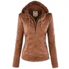 Зимняя искусственная кожаная куртка женская повседневная базовые пальто плюс размер 7xL дамы базовые куртки водонепроницаемые ветрозащитные пальто женские T200212