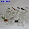 Glass Hockah Bong DAB 석유 리그 버버 키 큰 두꺼운 비이커 미니 흡연 워터 파이프 14mm 보울 쿼터 뱅거 애쉬 포수 실리콘 용기