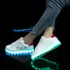 EUR 30-44 Sneakers per bambini incandescente Fashion USB Ricaricabile Illuminato Scarpe LED Scarpe da ginnastica luminose per bambini per ragazze 210329
