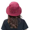 Ampla Brim Mulheres Ao Ar Livre Caça Caminhada Cobertura Capete Ajustável Safari Boonie Respirável Camping Bucket Hat G220301