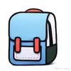 Cartoon School Backpack bambini ragazze e ragazzi Drawing Square Back Bag Comic Knapsack Bolos Schoolbag for Teenager Concise Bag