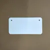 Sublimation Aluminum License Plate Blank White Aluminium Sheet DIY thermal transfer advertising plates custom logo 15*30cm 4holes