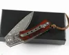 Hoge Kwaliteit 7 Inch Damascus Pocket Folding Mes VG10 Damascuss Steel Drop Point Blade Rosewood Handvat EDC-overlevige vouwmessen Gift