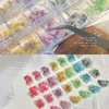 Nail Art Decorations 120Pcs/Bag Petal Style 3D Flower Decoration Colorful Acrylic Design Pearl Rhinestone Resin Manicure Accessories1