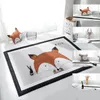 195 * 145 cm einfache nordische Cartoon-Tier gepolsterte Babyspielmatte Entwicklung Kindergarten Anti-Rutsch-Teppich Teppich Sicherheit Schlafzimmer Spielzeug LJ201114