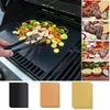 Strumenti per barbecue antiaderenti riutilizzabili Tappetino per griglia Teglia da forno Picnic all'aperto portatile Cucina per barbecue Piastra per forno Accessori per feste Griglia CFYL0257