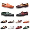 Topmen skor mode loafers läder casual utomhus sneakers botten lågklippta herr klassiska trippel svartbrun gren