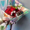 Bouquet de fleurs irisées Emballage Cellophane Film arc-en-ciel Saint Valentin Emballage cadeau Anniversaire Décor de mariage 20 pouces x 10 mètres Y200903