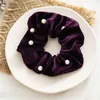 Nieuwe parels fluwelen haar scrunchie duidelijke elastische bands vrouwen rubberen haar stropdassen hoofddeksels paardenstaart houder meisjes haaraccessoires