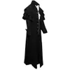 Männer Vintage Gothic Langjacke Herbst Retro Kühle Kostüm Trenchcoat Steampunk Heckmantel Button Hochzeit Uniform Mantel Männlich 201120