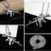 Punk Necklace Pendant Stainless Steel Machine Gun Ancient Silver Hip Hop Necklaces Fashion Fine Jewelry for Women Men Gift Will and Sandy