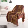 Bohème Chenille Serviette Gland Couverture pour Canapé Canapé Housse Décorative Jette Plaid Couture Voyage Avion Couverture