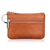 Key Coin Mini Purses Unisex Ring Wallet Pouch Purse Ladies Women Men Leather Small Card 11 Colors For Choice