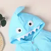 Newborn Infant Baby Boys Girls Long Sleeve Animal Shark Hooded Romper Jumpsuit kids clothes girls boys ropa bebe Q11119732494