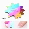 Kleurrijke Nail Art Manicure Franse sjabloon Stalen plaat Model Gemakkelijk Frans Lijn Rand Crystal Nail Tool