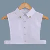 Bowbindingen witte zwarte nep kraag voor dameshemd blouse afneembare vrouw valse revers half kleding accessoires fred22