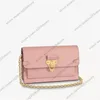 Vavin portfel torba na łańcuszku list kwiat wytłoczony nadruk luksusowe designerskie torby kompaktowy portfel torebka torba crossbody M67839