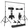 Freeshipping Photography Studio Softbox Lighting Kit 2mx3m Bakgrundsstödsystem Vit bakgrundsskärm för fotoproduktion