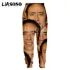 LIASOSO 3d Print Men Women Sweatpants Nicolas Cage Crazy Funny Stare at you Face Casual Sweat Pants Joggers Cool Pants X1397 201128