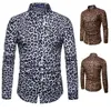 Sexy Leopard Print Shirt For Men Nightclub Shirt Brand 2020 High Quality Long Sleeve Shirts Male Casual Slim Fit Dress Shirts