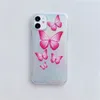 iPhone 12のファッションの柔らかいTPUの柔らかいTPUのXr 8 7のための吹き付けの蝶の蝶印刷電話のケース