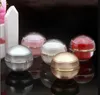 30 pcs Livraison Gratuite 5 g Or Argent Vert Violet Rose Pot Rond m Mini Gel Pour Les Yeux Rouge À Lèvres Échantillon Crème Vide Contenants Cosmétiques