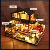 CuteBee Kids Toys Doll House Furniture Monteer houten miniatuur Dollhouse Diy Dollhouse Puzzle educatief speelgoed voor kinderen LJ201126