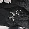 2020 à la mode asymétrie chaîne en métal boucles d'oreilles pour femme Vintage C forme serrure pendentif coréen boucle d'oreille accessoires brincos